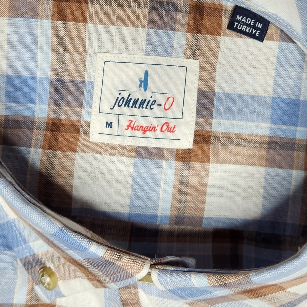 NWT! Johhny O Short Sleeve Button Down Mens Medium Havana - Picture 3 of 4